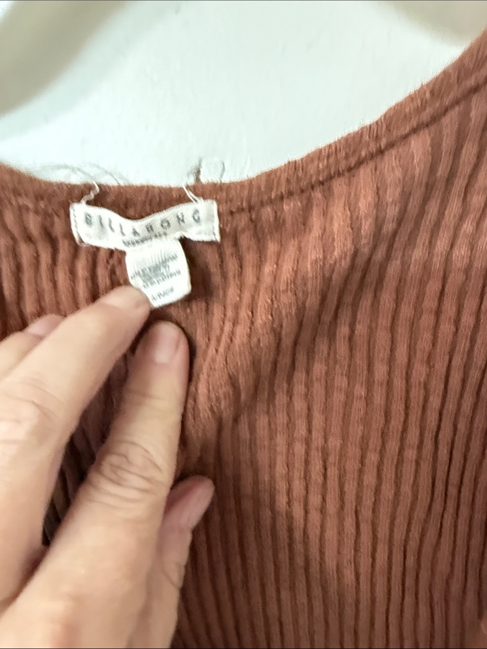Billabong Brown Ribbed Button-Front Tank - Picture 2 of 3